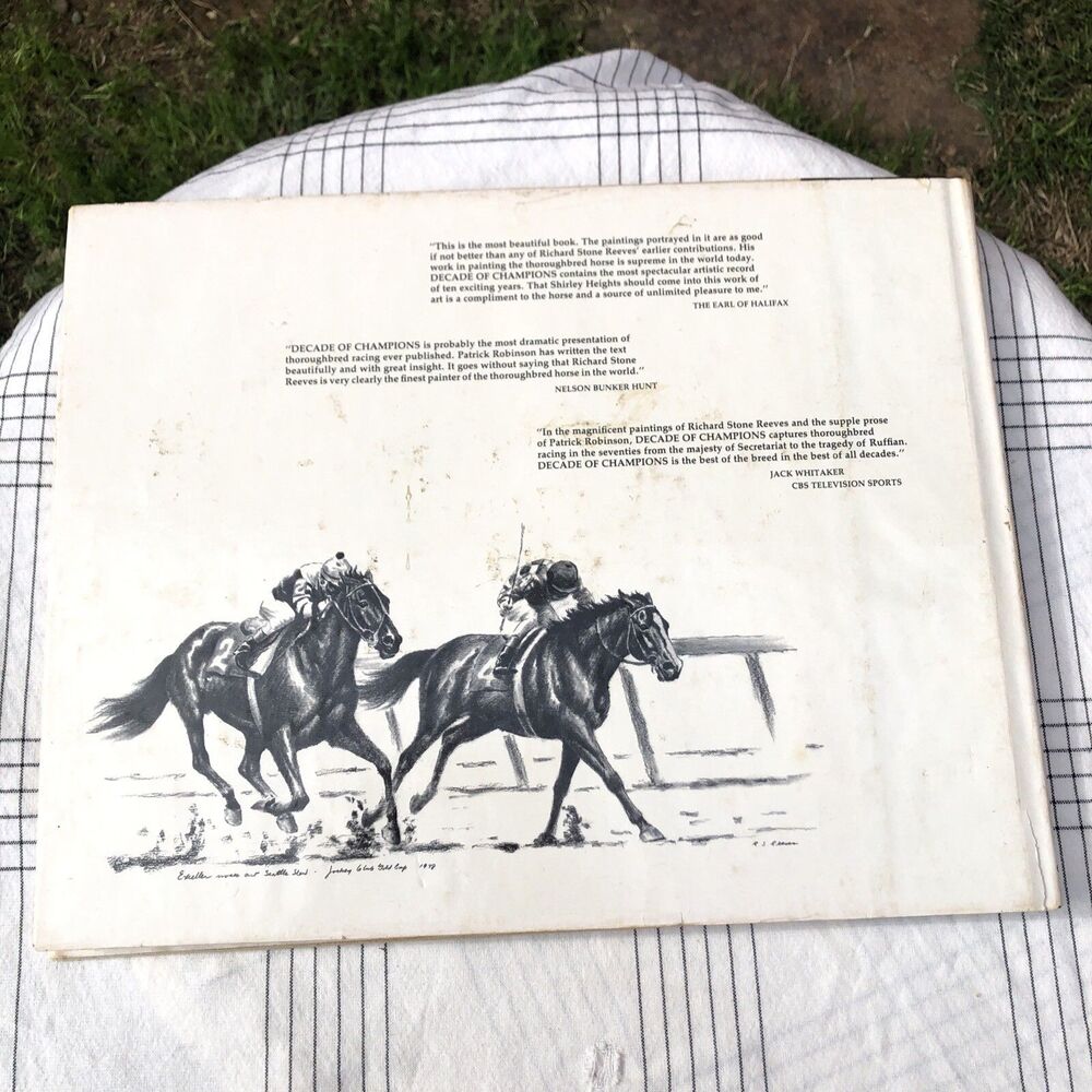 Decade of Champions...Thoroughbred Racing 1970-80 Large Hardcover Book 1st Ed. - Picture 8 of 8